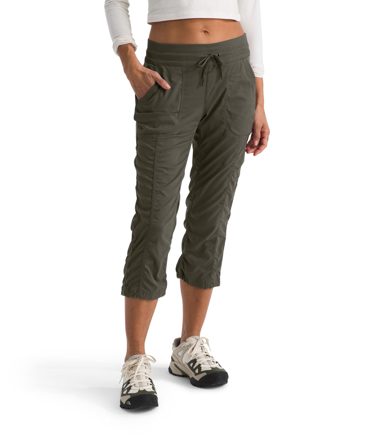 The North Face Womens Aphrodite 2.0 Capri - Moisture Wicking, Water Repellent Finish, UPF 40+ Protection