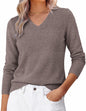 GRACE KARIN Cashmere Sweaters for Women V Neck Merino Wool Fall Sweater